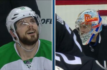 Seguin looks skyward after Greiss robs him