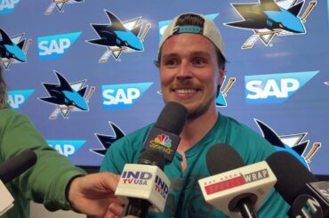 Lucas Carlsson Postgame - |Sharks vs Bruins| NHL| 3.22.25