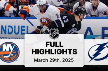 NHL Highlights | Islanders vs. Lightning | March 29, 2025