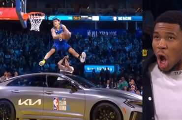 MAC MCCLUNG JUMPS OVER CAR FOR MOST INSANE DUNK IN DUNK CONTEST