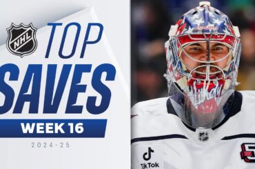 Top NHL Saves of Week 16 | 2024-25 Highlights