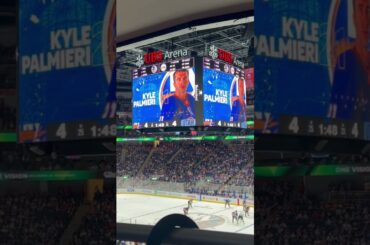 Islanders announcing Max Tysplakov first goal as part of New York Islanders. Season Opener 2024