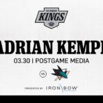 Forward Adrian Kempe | 03.30.25 LA Kings Win over the San Jose Sharks | Postgame Media