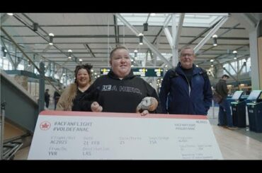 Air Canada Fan Flight with Canucks Super Fan Lincoln!