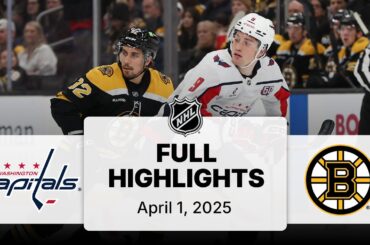NHL Highlights | Capitals vs. Bruins | April 01, 2025