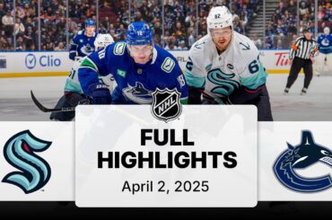 NHL Highlights | Kraken vs. Canucks | April 02, 2025