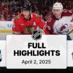NHL Highlights | Avalanche vs. Blackhawks | April 02, 2025