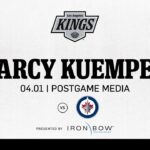Goaltender Darcy Kuemper | 04.01 LA Kings Beat the Winnipeg Jets | Postgame Media