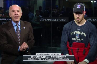 Kevin Hayes Intermission Interview Talking College Hockey Showdown