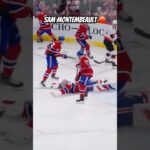 BIG GLOVE SAVE BY SAM MONTEMBEAULT! #shorts #reels #nhl #hockey #goalie #save #montrealcanadiens