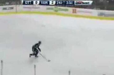 Alex Edler Slap Shot vs Ottawa