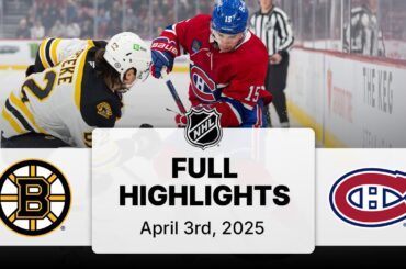 NHL Highlights | Bruins vs. Canadiens | April 03, 2025