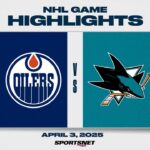 NHL Highlights | Oilers vs. Sharks - April 3, 2025