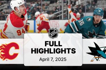 NHL Highlights | Flames vs. Sharks | April 07, 2025