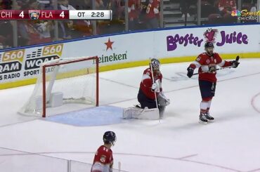 Erik Gustafsson wins it in overtime for Blackhawks