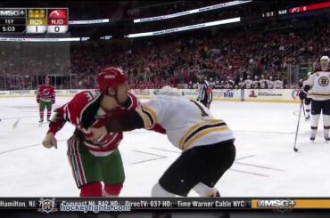 Milan Lucic vs Ryane Clowe Mar 18, 2014