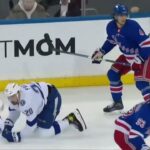 Braden Schneider clean check on Nick Paul