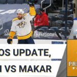 Update on Juuse Saros and the Goalie Situation and It Will Be Josi Versus Makar In Tonight's Game