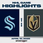 NHL Highlights | Kraken vs. Golden Knights - April 10, 2025
