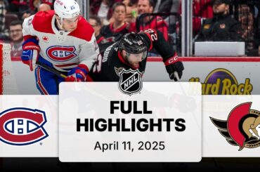 NHL Highlights | Canadiens vs. Senators | April 11, 2025