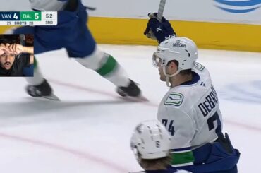 INSANE CANUCKS COMEBACK IN FINAL MINUTE REACTION | CANUCKS vs STARS | NHL Highlights