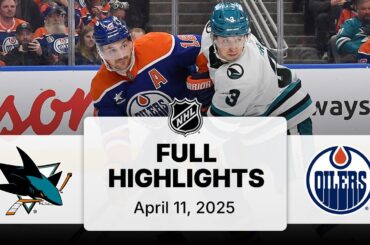 NHL Highlights | Sharks vs. Oilers | April 11, 2025