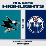 NHL Highlights | Sharks vs. Oilers - April 11, 2025