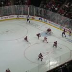 Detroit Red Wings' J.T. Compher misses a wide open net vs. Montreal Canadiens 4/8/25