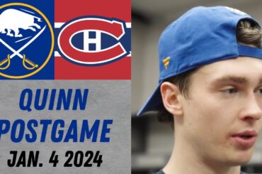 Jack Quinn Postgame Interview vs Montreal Canadiens (1/4/2024)