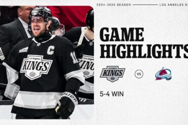 LA Kings Outlast Colorado Avalanche in Back and Forth Game! | Game Highlights