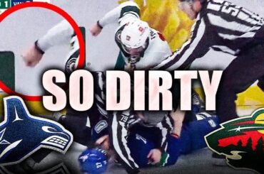 YAKOV TRENIN'S DIRTY PUNCH ON DEREK FORBORT AFTER FIGHT (Canucks VS Wild)
