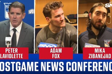 Peter Laviolette, Adam Fox and Mika Zibanejad on Rangers' 'frustrating' 8-5 loss to Flyers