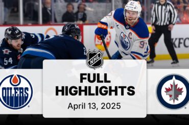 NHL Highlights | Oilers vs. Jets - April 13, 2025