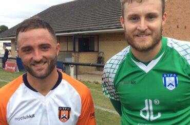 Will Grocott & Liam O'Brien after Carlton FA Cup win