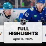 NHL Highlights | Sharks vs. Canucks | April 14, 2025
