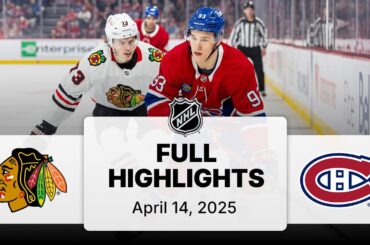 NHL Highlights | Blackhawks vs. Canadiens | April 14, 2025