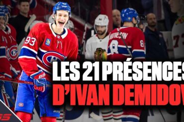 TOUTES les présences d'Ivan Demidov à son 1er match avec les Canadiens!