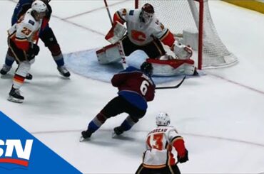 Mike Smith Sprawls To Make Nice Reaction Save On Erik Johnson
