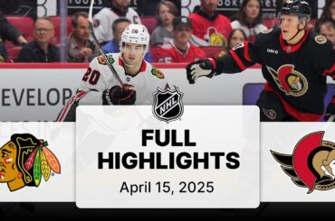 NHL Highlights | Blackhawks vs. Senators - April 15, 2025