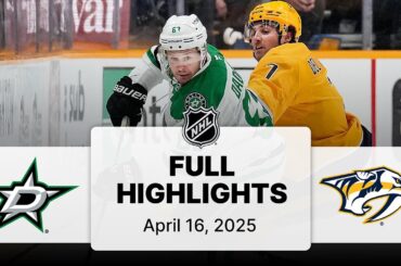 NHL Highlights | Stars vs. Predators | April 16, 2025
