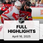 NHL Highlights | Red Wings vs. Devils | April 16, 2025