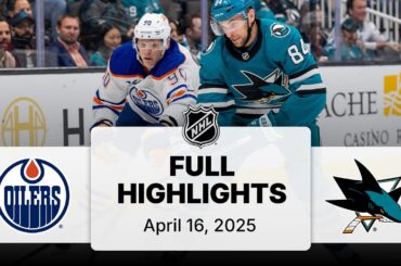NHL Highlights | Oilers vs. Sharks | April 16, 2025