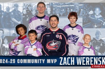 Zach Werenski Named Blue Jackets Community MVP for the Third Time! 👏