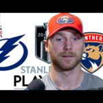 Sam Bennett, Florida Panthers Playoff Practice vs Tampa Bay Lightning