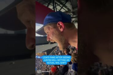 Leafs Fans After Seeing Justin Holl Get An Actual NHL Shift #leafsforever #hockeyboys #shorts