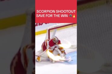 Dustin Wolf Unreal Scorpion Save #goaliesaves #nhl #hockey #goalie #calgaryflames #wolf #highlights