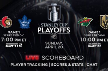 2025 NHL Playoffs - Game 1: Wild vs Golden Knights and Senators vs Maple Leafs