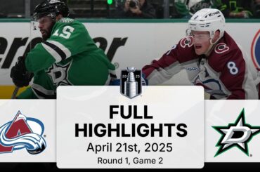 NHL Highlights | Avalanche vs. Stars | Gm 2 | April 21, 2025