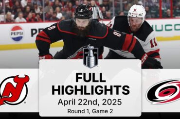 NHL Highlights | Devils vs. Hurricanes | Gm 2 | April 22, 2025