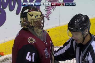 Smith with an unbelievable goal-line save on Draisaitl